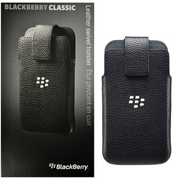BlackBerry Classic Black Leather Swivel Holster (ACC-60088-001)