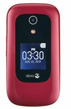 Doro Smarteasy 7050 In White /Burgundy Unlocked Flip Smartphone - Refurbished Formidable Wireless