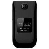 Refurbished Alcatel OneTouch A392A 128MB Flip Phone Black Formidable Wireless
