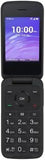 TCL 4058 Flip 2 8GB Factory Unlocked 4G LTE GSM Smart Flip Phone, Vlocano Black Formidable Wireless