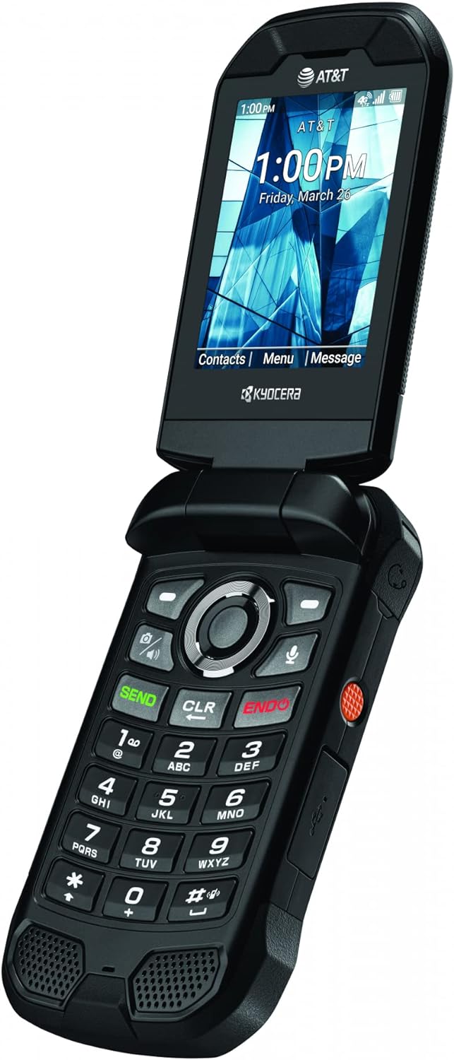 KYOCERA E4830 DuraXE Epic Unlocked FirstNet Flip 16GB Rugged PTT Wi-Fi ...
