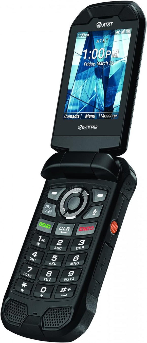 KYOCERA  E4830 DuraXE Epic Unlocked FirstNet Flip 16GB Rugged PTT Wi-Fi LTE Black Refurbished Formidable Wireless