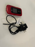 Doro Smarteasy 7050 In White /Burgundy Unlocked Flip Smartphone - Gently Used Formidable Wireless