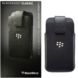 BlackBerry Classic Black Leather Swivel Holster ACC-60088-001
