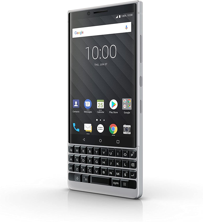 BlackBerry KEY2 128GB Unlocked Silver Edition BBF100-1 OPEN BOX Formidable Wireless
